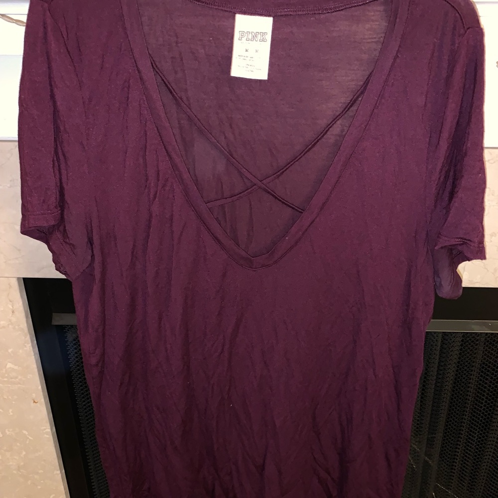 Victoria’s Secret pink criss cross tee